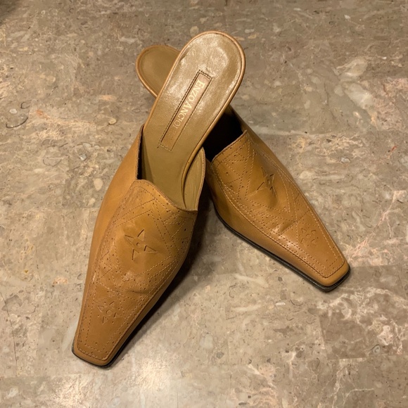 Enzo Angiolini Shoes - Enzo Angiolini Tan Leather Mules Slip ons Size 8M